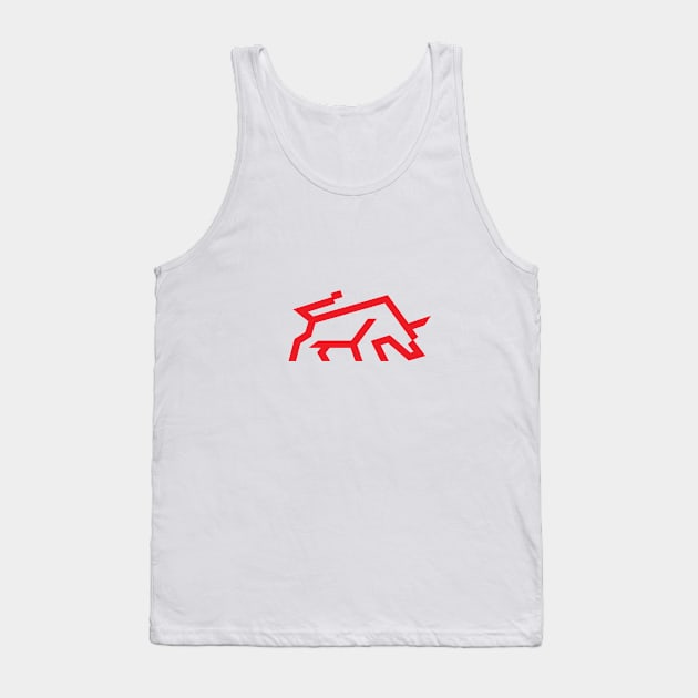 geometric bull simple Tank Top by Aksa Inov